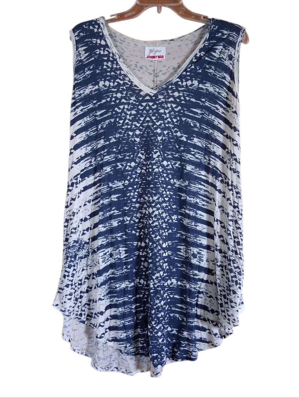 Johnny Was Biya Boho Sleeveless Tunic Pockets Size XS